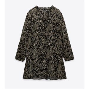 Black Paisley Mini Dress